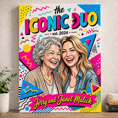 The Retro Duo Vibes | Custom Portrait