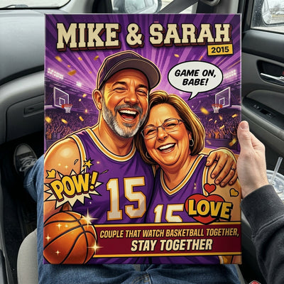 Couple That Watch BASKETBALL Together | Custom Couple Portrait