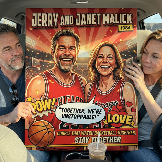 Couple That Watch BASKETBALL Together | Custom Couple Portrait