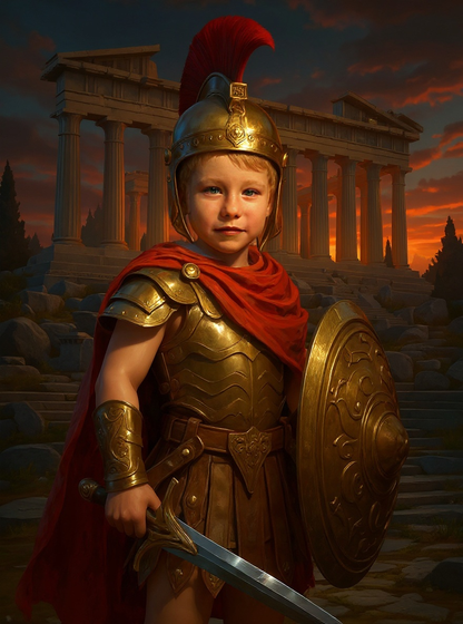 Personalized Fantasy Portrait BLANKET for Boys – Viking, Dragon Warrior & more