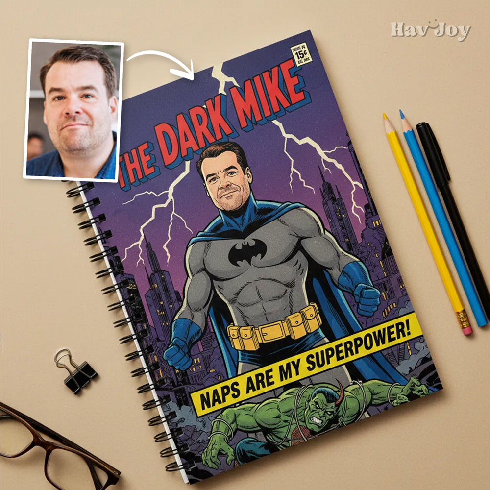 Comic Theme Handcrafted Portrait Notebook