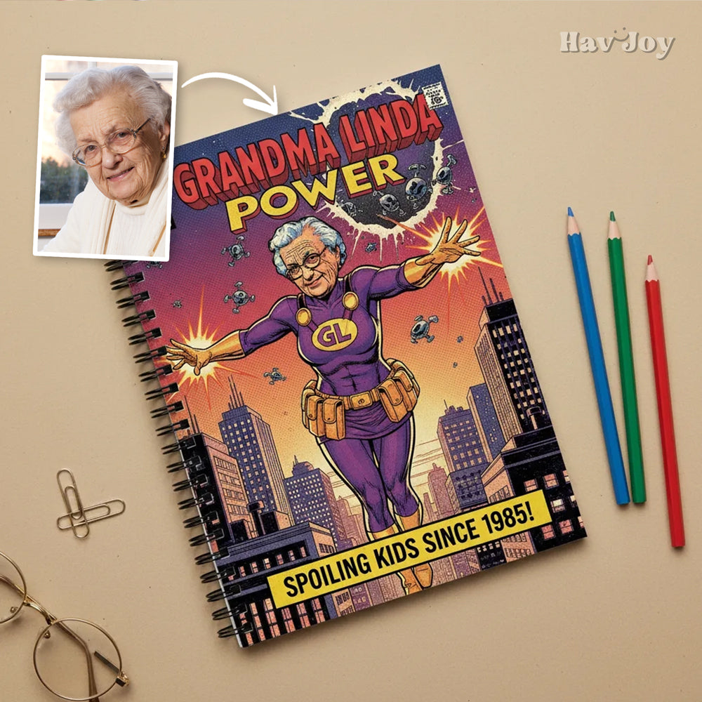 Comic Theme Handcrafted Portrait Notebook