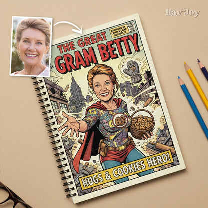 Comic Theme Handcrafted Portrait Notebook