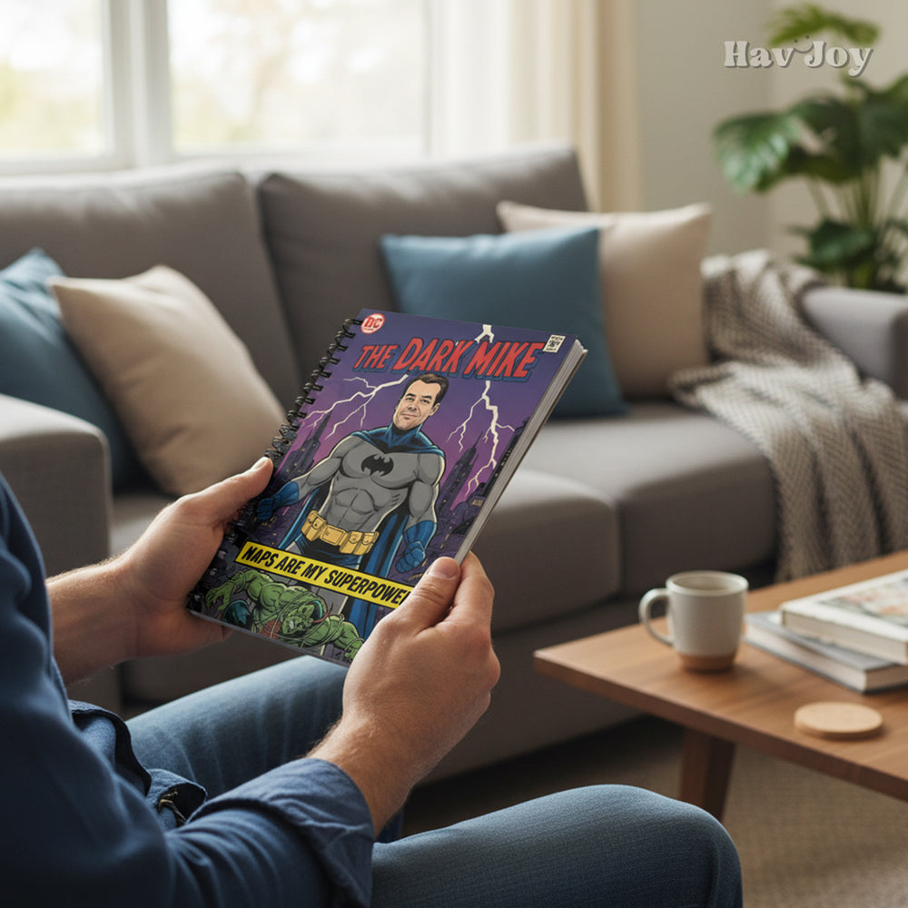 Comic Theme Handcrafted Portrait Notebook