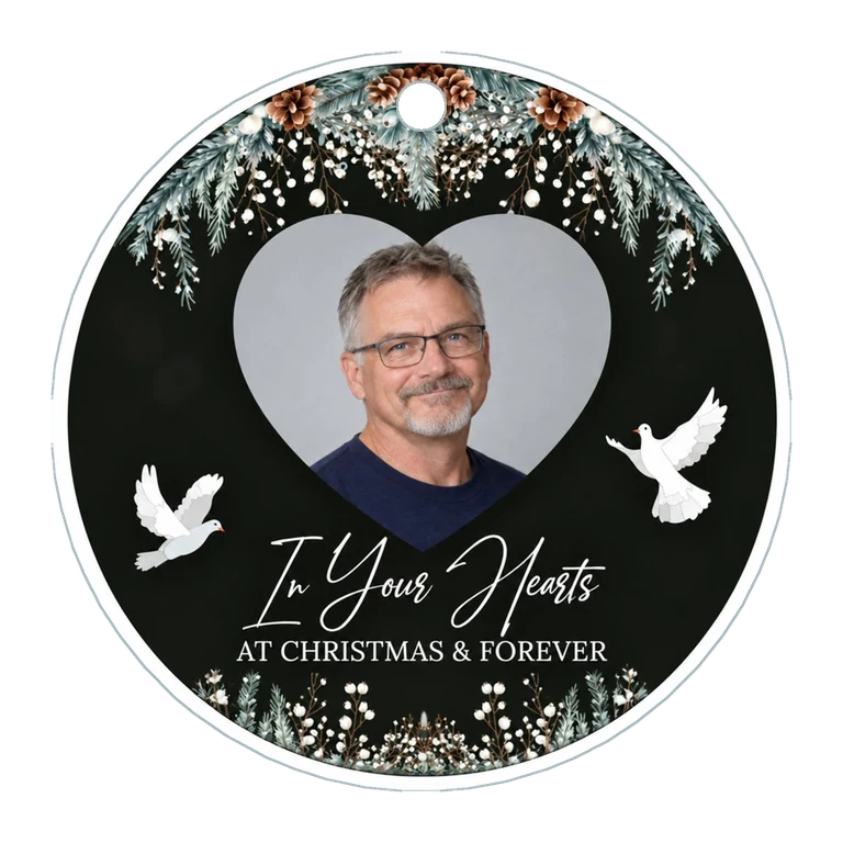Personalized Memorial Faceted Crystal Ornament