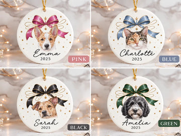 Custom Name Coquette Bow Ceramic Decor