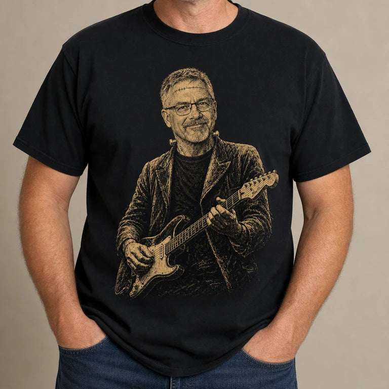 Frankenstein Guitar Custom Portrait T-shirt