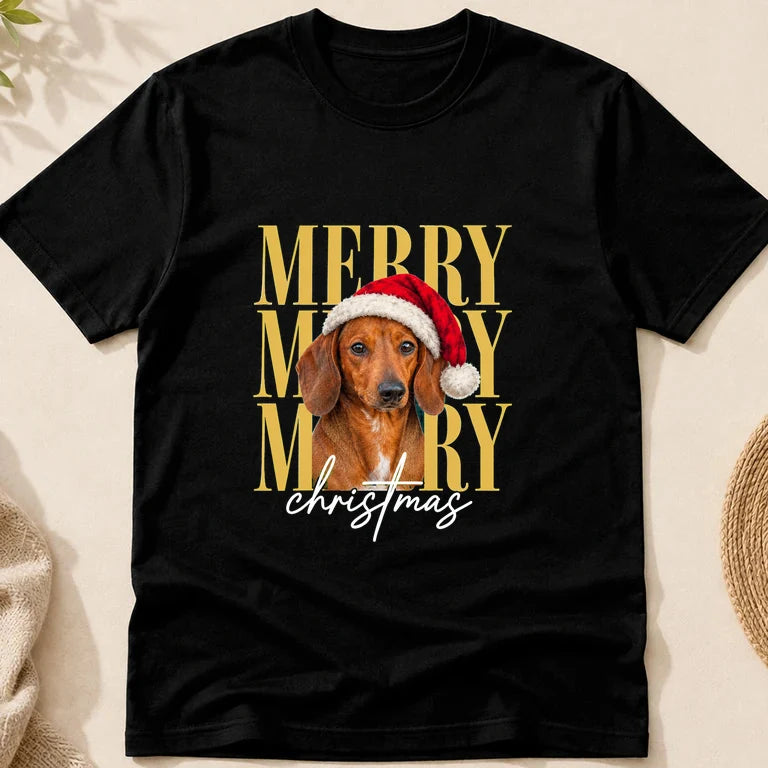Custom Pet Merry Christmas Shirt