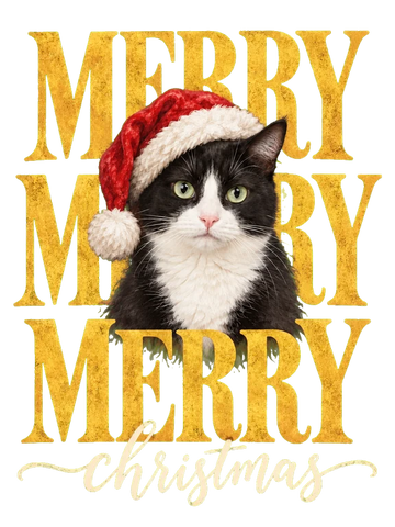 Personalized Merry Merry Christmas Pet Portrait Shirt
