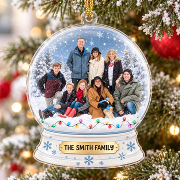 Custom Family Snowglobe Christmas Ornament