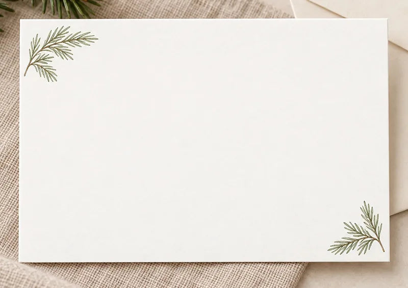 Blank Christmas message card