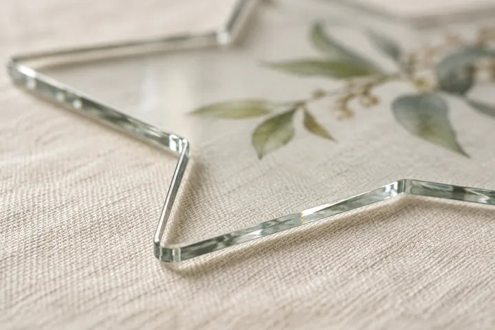 Low-angle close-up of thin Glass and its polished bevel